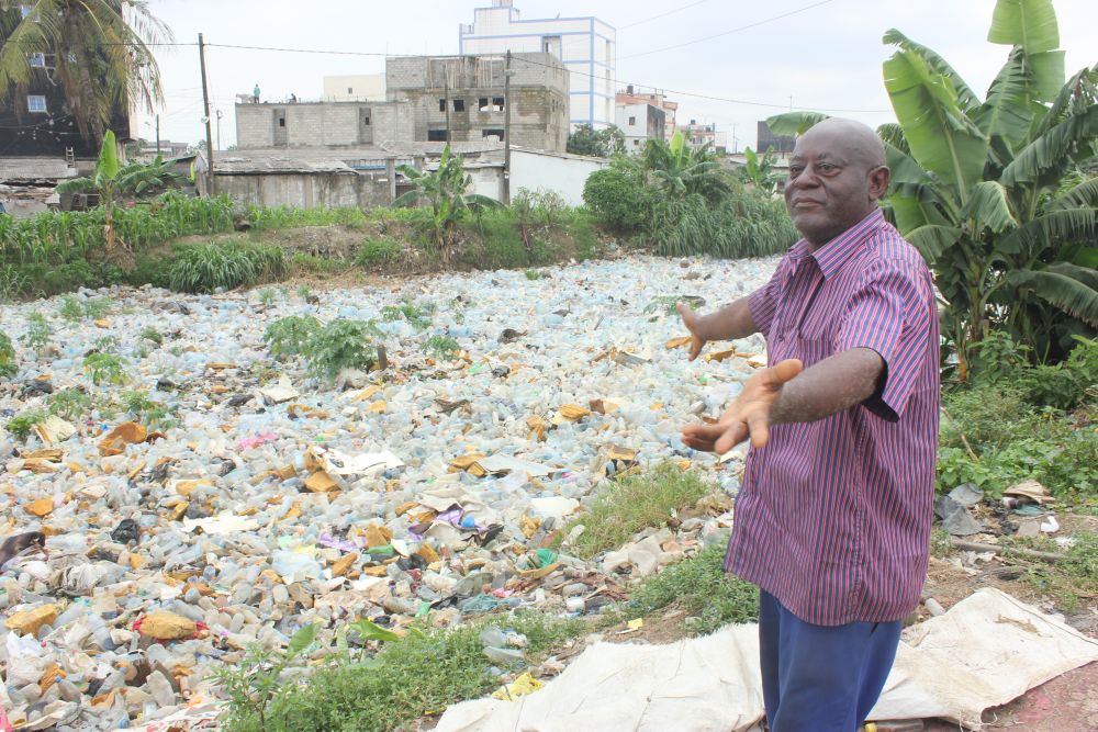The plastic waste keeps flowing from upriver to the coast