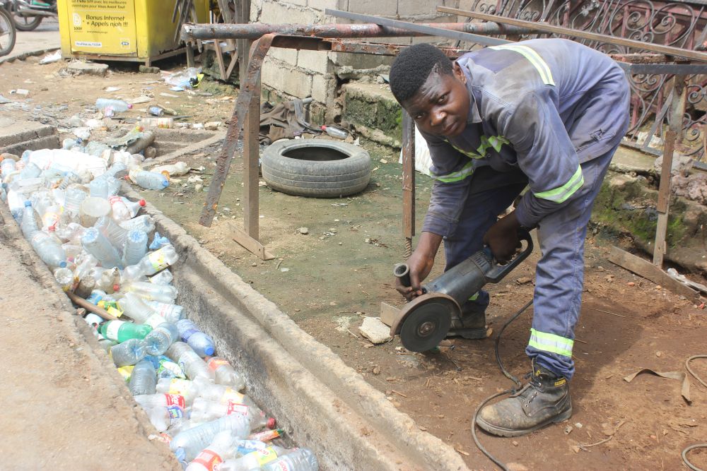 Plastic waste blocks drainage channels, leading to flooding and the spread of disease