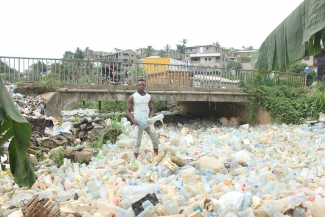Plastic waste builds up in villages and coastal cities