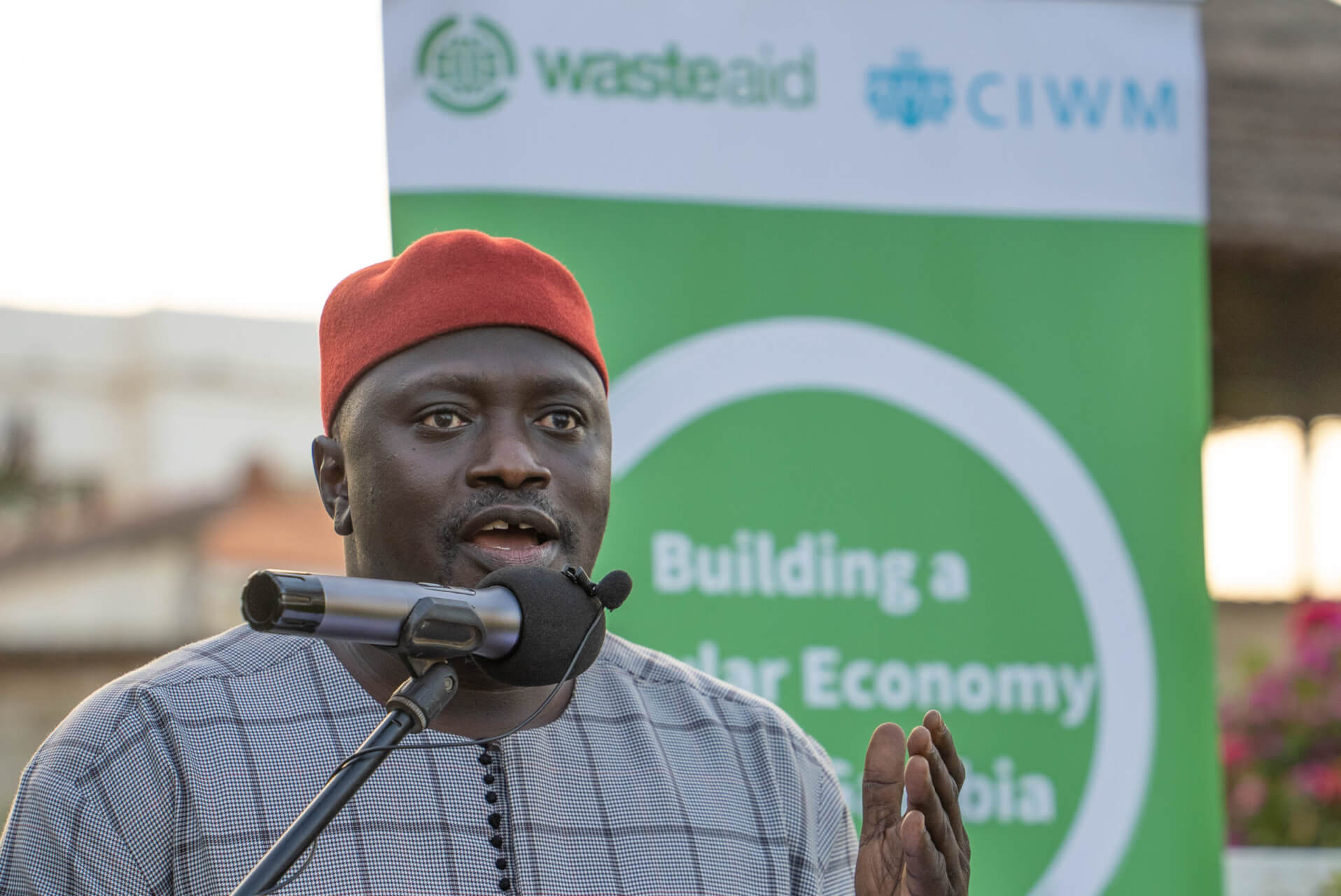 HE Lamin Dibba at WasteAid launch event